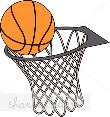 Basketball And Hoop Clipart   Party Clipart   Backgrounds