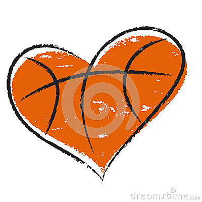 Basketball Heart Clip Art