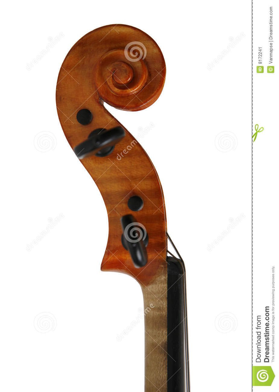 Close Up Of A Violin  Scroll Pegbox And Neck  Stock Image   Image