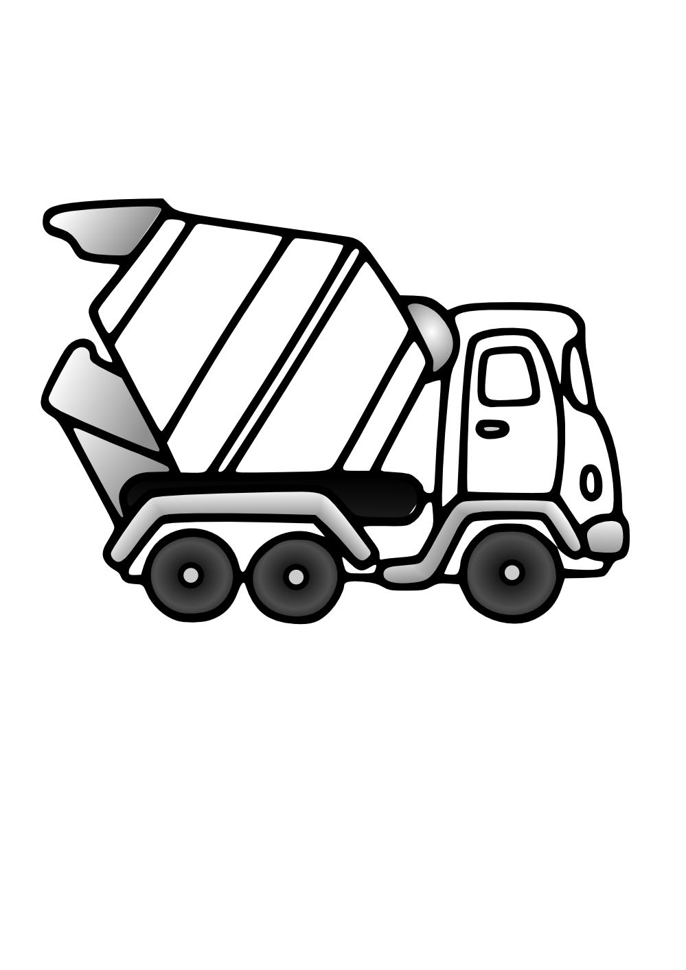 Dump Truck Clip Art Black White