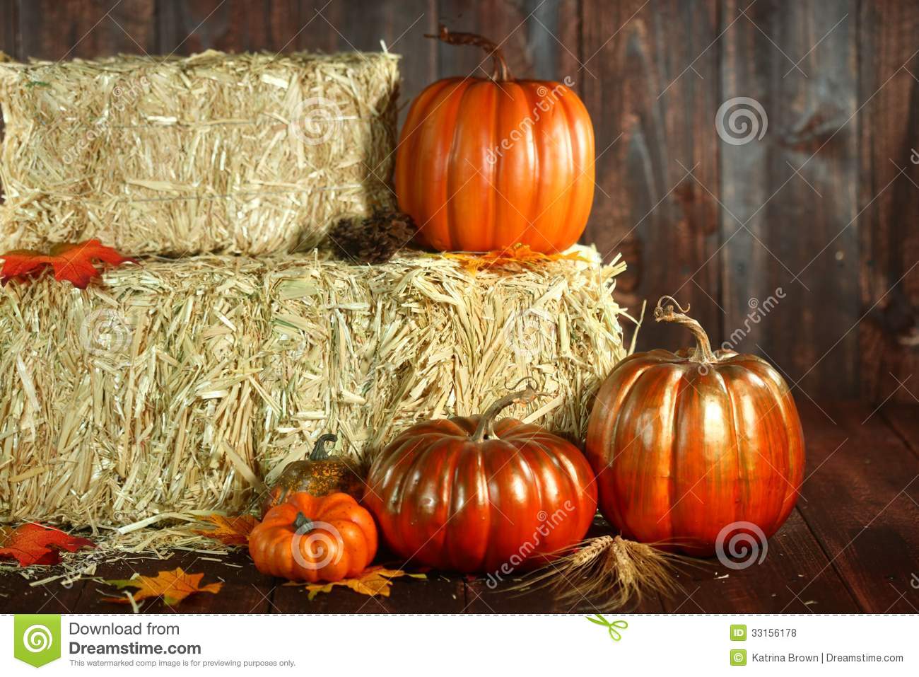 Fall Scene With Pumpkins Fall Themed Scene With