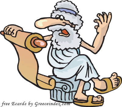 Free Ecards From Greece   Ancient Greek Man Reading Speech