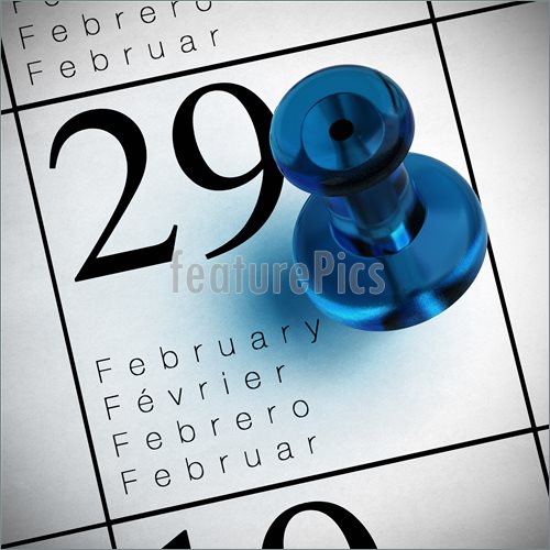Illustration Of Calendar Where It S Written February The 29th With A