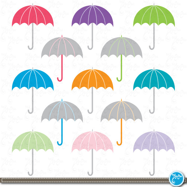 Items Similar To Umbrella Clip Art  Rainbow Umbrella Colorful