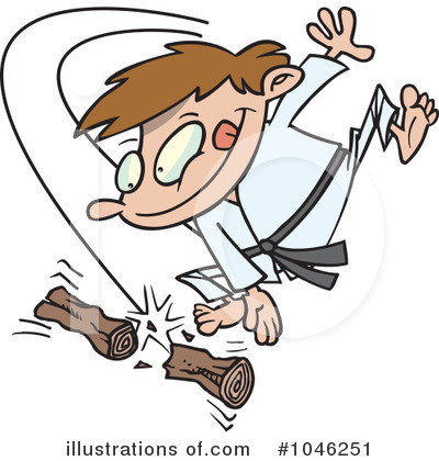 Karate Clipart  1046251   Illustration By Ron Leishman