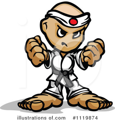 Karate Clipart  1119874 By Chromaco   Royalty Free  Rf  Stock