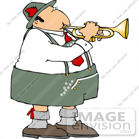 Male German Trumpet Player Clipart    14542 By Djart   Royalty Free