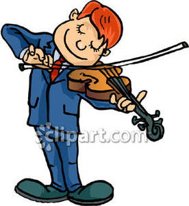Man Playing The Violin Royalty Free Clipart Picture Pictures