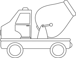 Mixer Truck Colouring Pages  Page 2