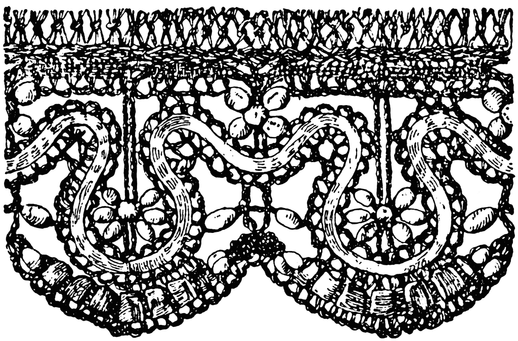Old Point Lace Border   Clipart Etc