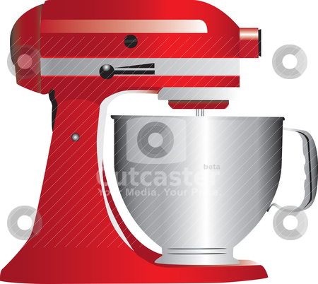 Red Stand Mixer Stock Vector Clipart A Red Stand Mixer Isolated On    