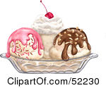 Royalty Free  Rf  Ice Cream Sundae Clipart Illustrations Vector