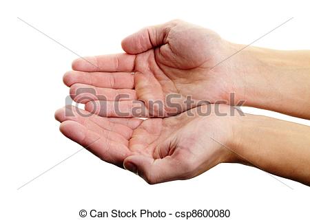 Stock Photography Of Gentle Hands   Human Hands Put Together Palms Up