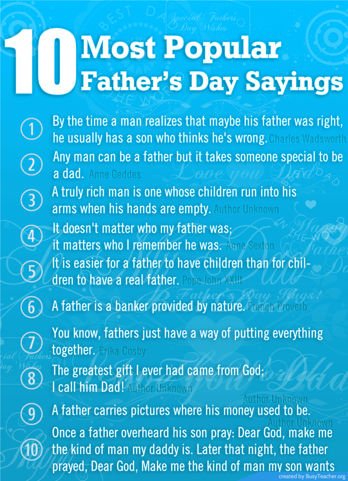 Ten Popular Father S Day Quotes   Eisakouo