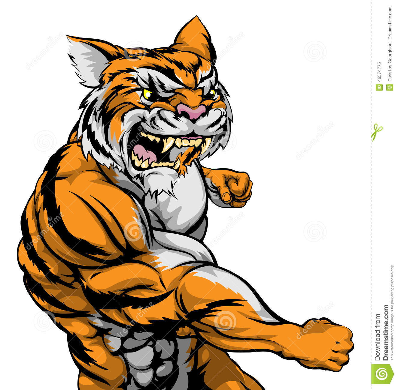 Twardy Mi  Niowy Tygrysi Charakter Bawi Si  Maskotki Napadanie Z    