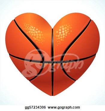 Vector Art   Basketball Heart  Clipart Drawing Gg57234306   Gograph