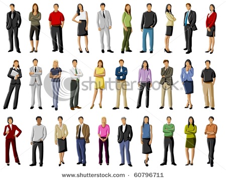 Vector Clipart Picture Of A Group Of Business And Office People