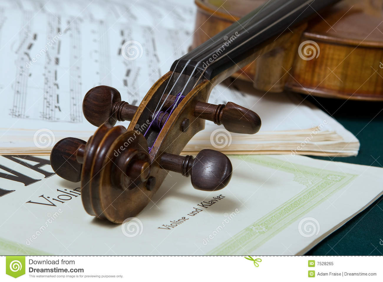 Violin Scroll Royalty Free Stock Photo   Image  7528265