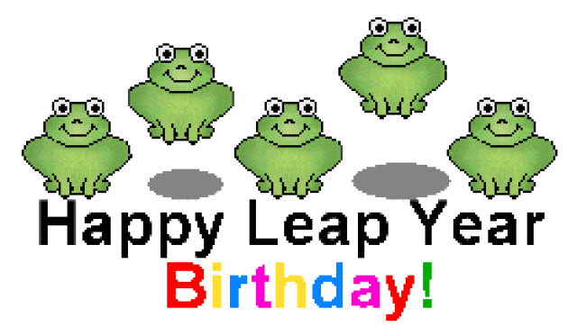With Frogs And Leap Year Titles Plus A Happy Leap Year Birthday Image