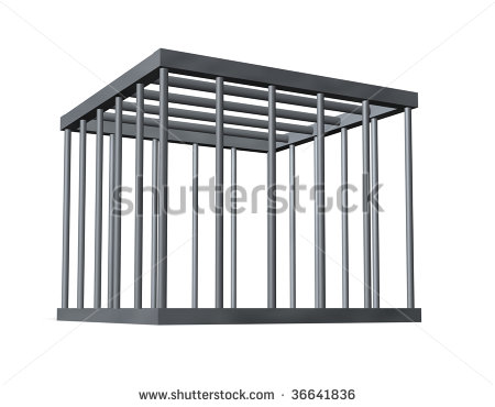 Cage On White Background   3d Illustration   Stock Photo
