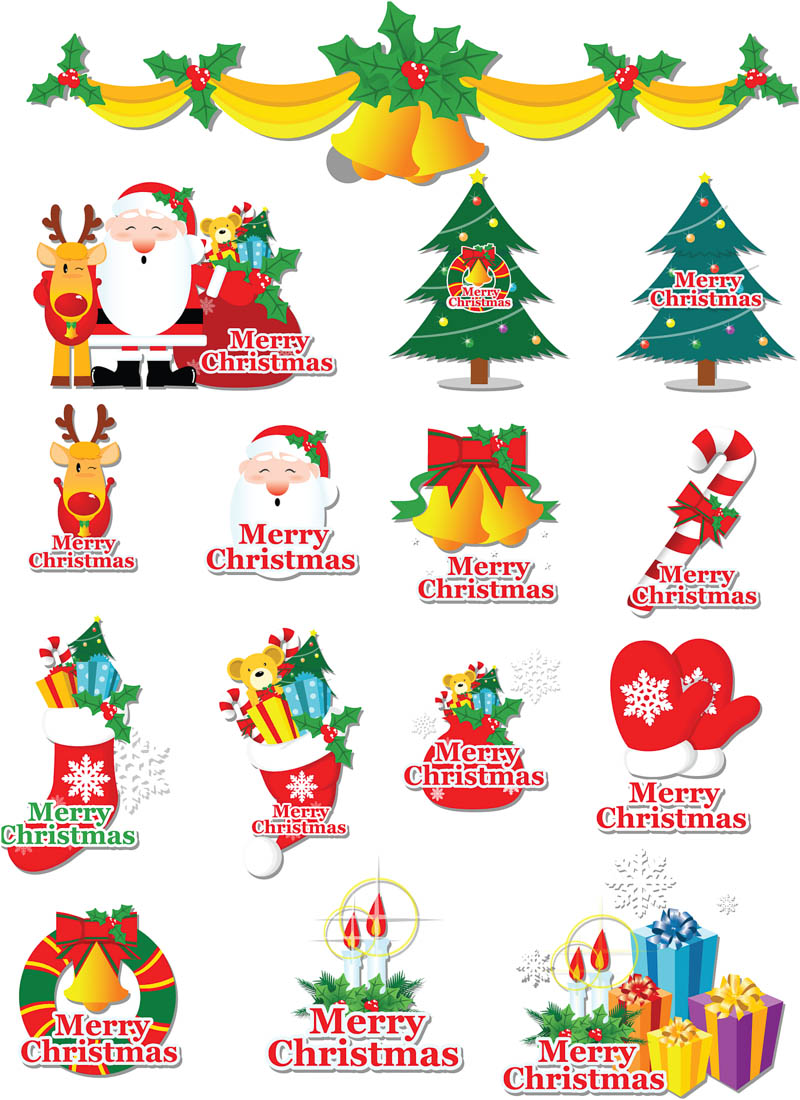 Christmas Elements Vector Clipart   Vector Graphics Blog