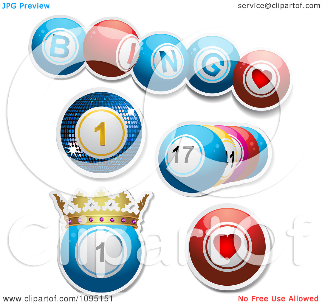 Clipart 3d Bingo Or Lottery Ball Design Elements 1   Royalty Free