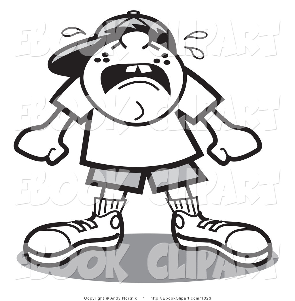 Clipart Boy Crying At A Soldiers Grave On Memorial Day Royalty Free    