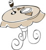 Dining Table Clipart Image   Dining Table With Plates Silverware And    