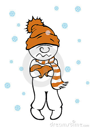 Feeling Cold Clipart Comic Man Feels Cold