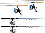 Fishing Rods Set Of Vector Emblems On The Topic Fishing