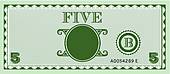 Five Dollar Bill Clip Art And Illustration  20 Five Dollar Bill
