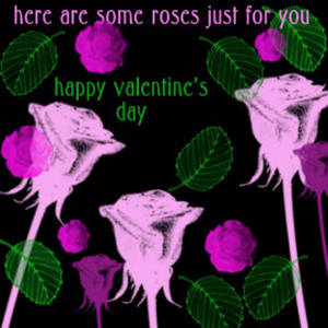 Free Myspace Clipart Picture Of A Pink Roses And Green Leaves