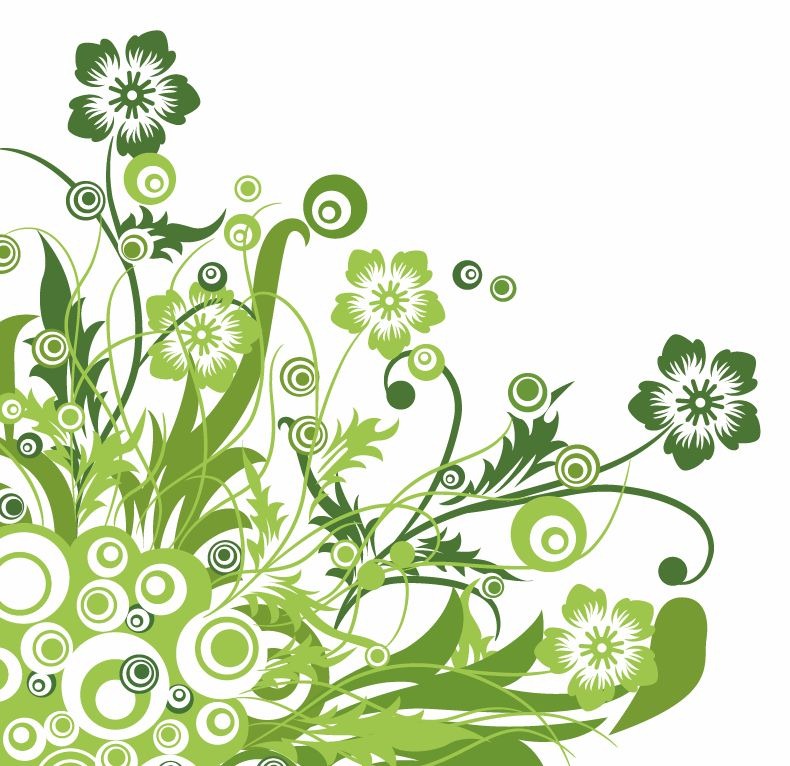 Green Floral Design Vector Graphic   Free Vector Graphics   All Free
