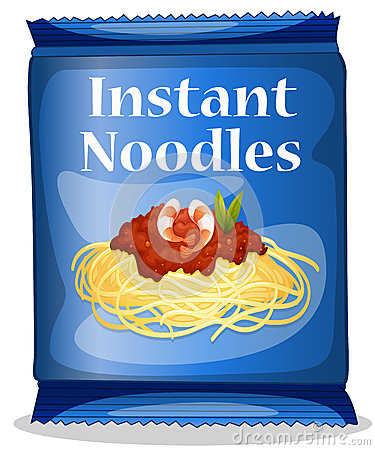 Illustration Of A Bag Of Instant Noodles