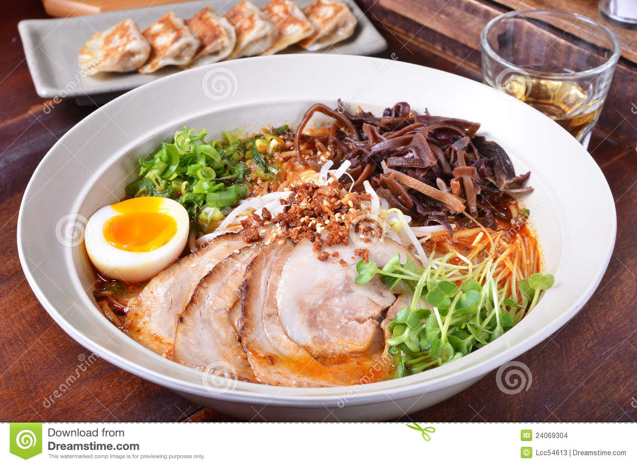Japanese Ramen Noodles With Meat Stock Images   Image  24069304