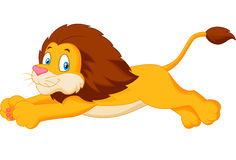 Lion Cartoon Jumping Royalty Free Stock Photography