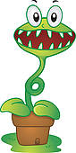 Mascot Venus Flytrap   Royalty Free Clip Art