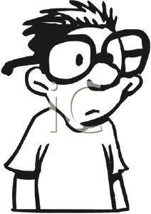 Nerd With Glasses   Royalty Free Clipart Picture