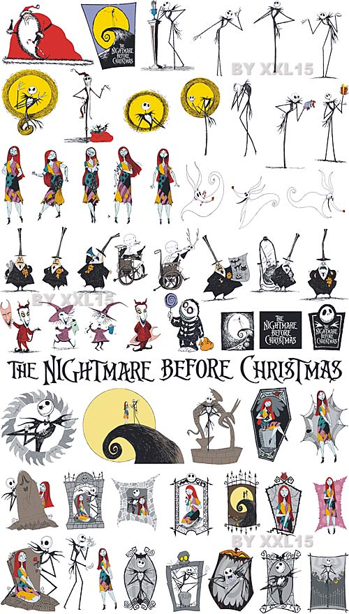 Nightmare Before Christmas Characters Vector Clip Art   Free Vector