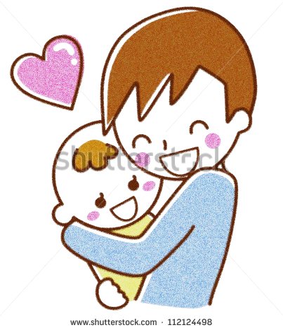 Parent And Child Hugging Clipart Hug Baby Father   Stock Photo