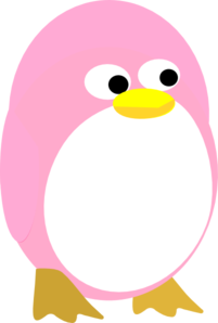 Pink Penguin Princess Clip Art