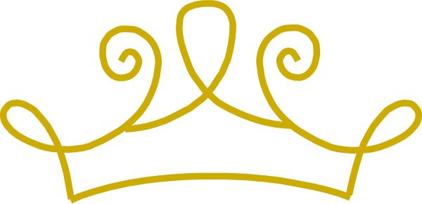 Princess Crown Gold Clip Art At Clker Com   Vector Clip Art Online    