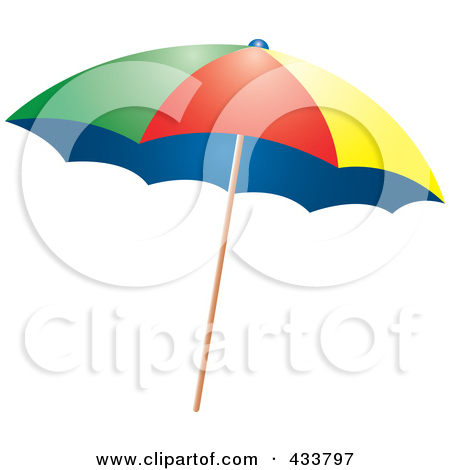 Royalty Free  Rf  Clipart Illustration Of A Colorful Beach Umbrella By