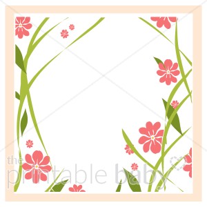 Square Pink Reed Border