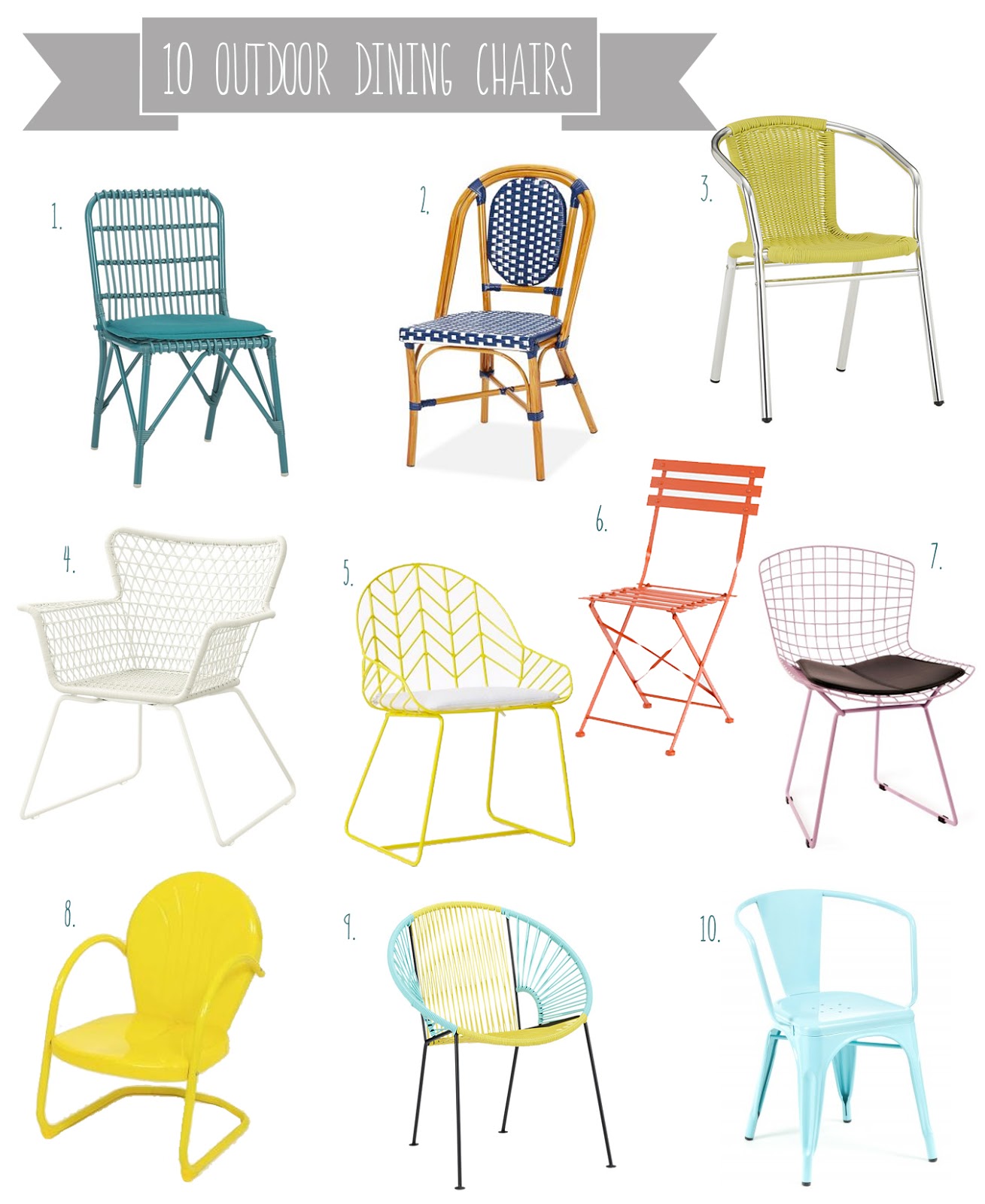 Undeclared Panache  10 Fabulous Outdoor Dining Chairs