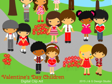 Valentine Valentine S Day Kids Series 2 Children Digital Clipart