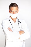 Young Male Doctor With Surgeon Mask Stock Images