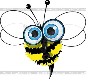 Angry Bee   Vector Clipart