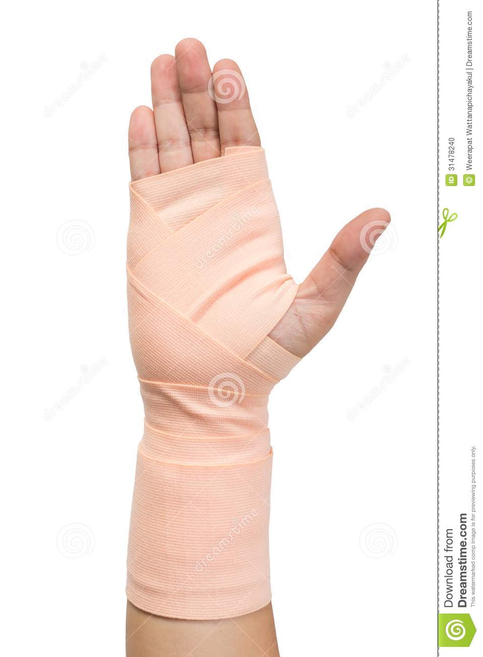 Bandage Hand Stock Photo   Image  31478240