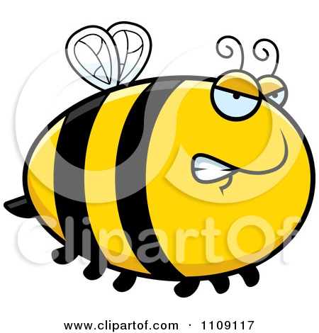 Clipart Chubby Angry Bee   Royalty Free Vector Illustration By Cory